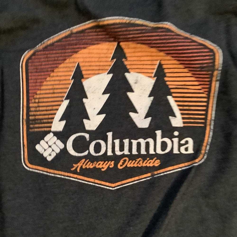 Columbia Outdoor Forest Sunset Graphic Tee Long Sleeve Small Always Outside